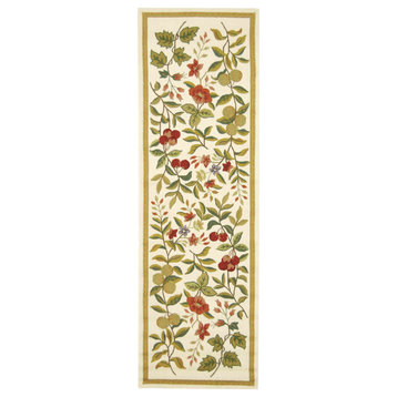 Safavieh Chelsea Collection HK210 Rug, Ivory, 2'6"x12'