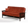 Night and Day Winchester Futon Frame - Loveseat | Rosewood | No Drawers