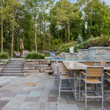 Milford, MI - Backyard Pool Bar Landscape Design & Install