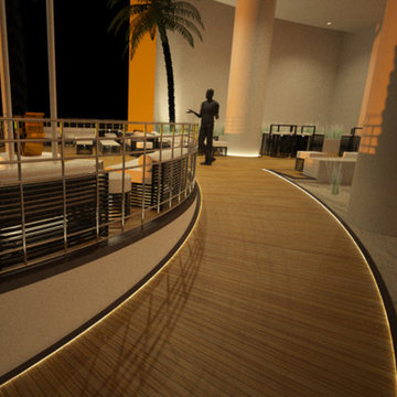 Terrasse Hôtel Collins, Miami Beach / Atelier Burel Sebag