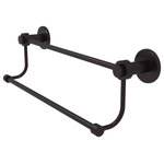 Allied Brass - Mercury 18" Double Towel Bar, Antique Bronze - Add a stylish touch to your bathroom decor with this finely crafted double towel bar.  This elegant bathroom accessory is created from the finest solid brass materials.  High quality lifetime designer finishes are hand polished to perfection.