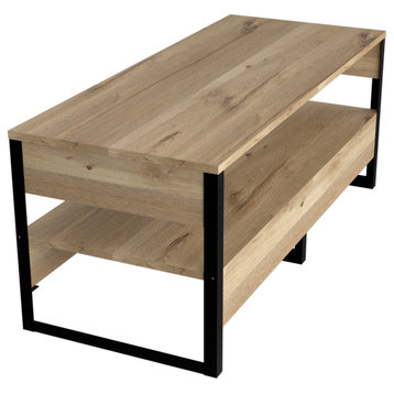 Emery Wood and Metal Coffee Table