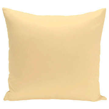 Solid Print Pillow, Yellow, 20"x20"