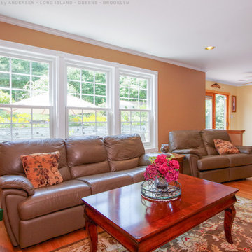 Luxurious Family Room with New White Windows - Renewal by Andersen Long Island, 