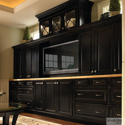 KraftMaid: Cherry Media Center in Vintage Onyx - Media Storage