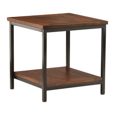 Skyler Cognac Brown Mango Wood End Table