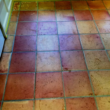 Cleaning and Sealing a Terracotta Tiled Floor in Oxford