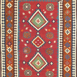 Persian Shiraz Kilim 5' X 8' - Area Rugs