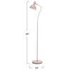 Round Metal Floor Lamp With Inline Switch, Pink