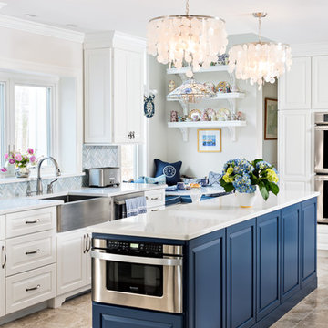 Blue and White Kitchen