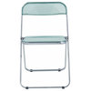 Leisuremod Lawrence 7-Piece Acrylic Dining Chair and Dining Table, Jade Green