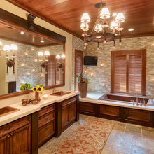 Tumbled tile flooring