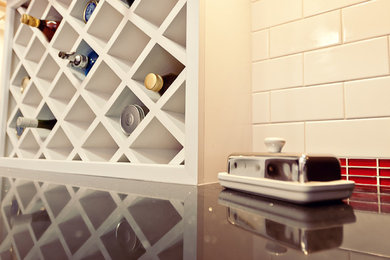 Example of a trendy kitchen design in New York