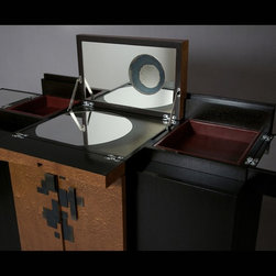 Contemporary Art Deco Mixing Bar - Indoor Pub And Bistro Tables