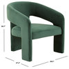 Safavieh Couture Roseanna Modern Accent Chair, Forest Green