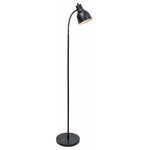 Lite Source - Galvin Floor Lamp - Metal Floor Lamp Dark Bronze E27 Type Cfl 13W