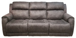 Southern Motion Safe Bet Fabric Power Headrest Reclining Sofa in Slate Gray