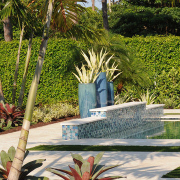 Tropical Estate Pool Landscape in Palm Beach County