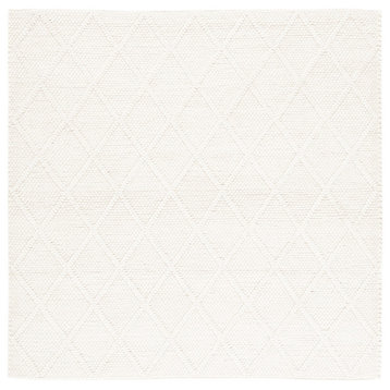 Safavieh Natura Collection NAT310A Rug, Ivory/Ivory, 4' x 4' Square