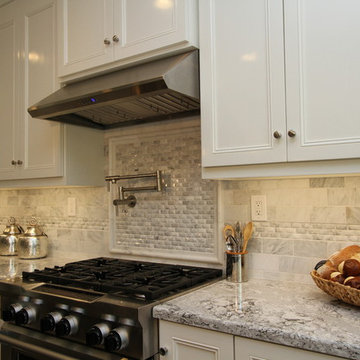 Irvine: White Kitchen with Built-in Desk