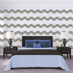 Wavy Chevron Pattern - Wall Decals