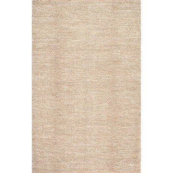 Nuloom Handwoven Solid Area Rug, Tan 8'6"x11'6"