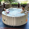 Goplus Inflatable Bubble Massage Spa Hot Tub 4 Person White