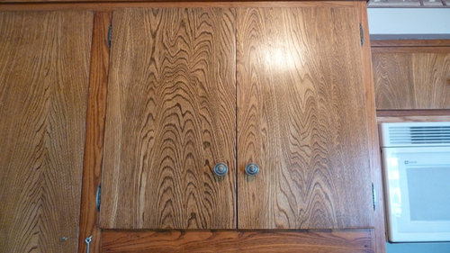 Stain Or Paint Ugly Oak Laminate Cabinets, Can You Gel Stain Laminate Cabinets
