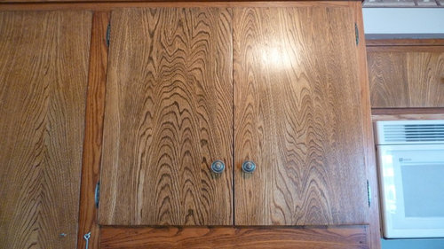 Stain Or Paint Ugly Oak Laminate Cabinets