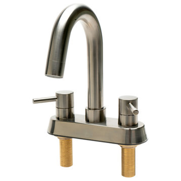 ALFI brand AB1400-BN Brushed Nickel Two-Handle 4'' Centerset Bath Faucet