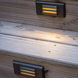 Atlanta House and Yard Lighting Project Brass LED Step Light - Stair And Step Lights