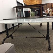 Carrera marble bistro table - NEED CHAIR IDEAS