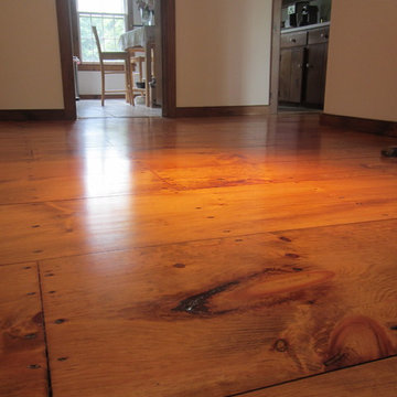 East Hampton Wide Plank Eastern White Pine installation and refinishing