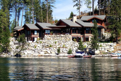 Inspiration for a rustic exterior home remodel in Seattle