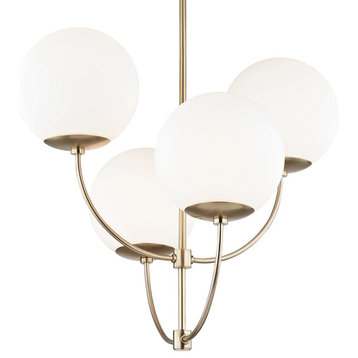 Mitzi Carrie Four Light Chandelier H160804-AGB