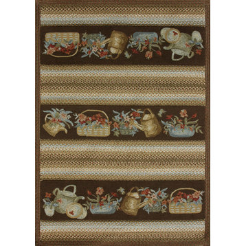 In/Out Hampton HA-05 Baskets/Brown 5'x7'6" Area Rug