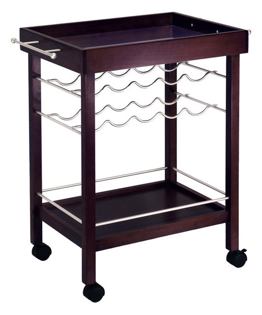 Wine Bar Rack Transitional Bar Carts by Winsome
