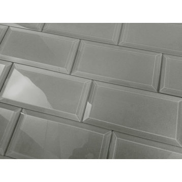 Miseno MT-WHSFEG0306-JO Frosted Elegance - 3" x 6" Rectangle Wall - Gray