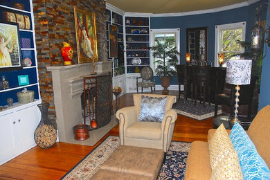Inspiration for a transitional living room remodel in Philadelphia