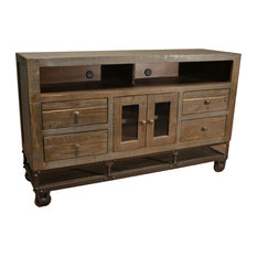 Lundin 3-Shelf Industrial Entertainment TV Console Stand with Shelf