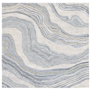 Safavieh Couture Fifth Avenue Collection FTV121 Rug, Gray/Ivory, 6'x6' Square