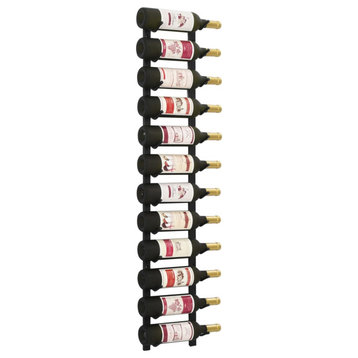 Vidaxl Wall Mounted Wine Rack For 12 Bottles Black Iron