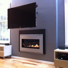 Fireplace and TV mount