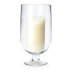 Footed Seed Glass Hurricanes - Bathroom Accessories
