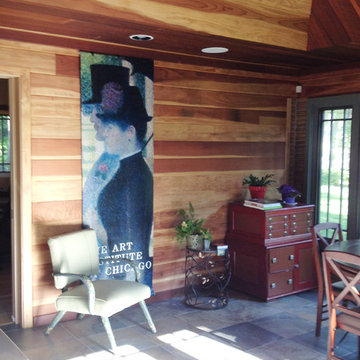 Sunroom with Art Institute of Chicago "Seurat" Wall Hanging