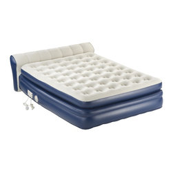 AeroBed Elevated Premier Mattress with Headboard and Built-In Pump, Queen - Mattresses