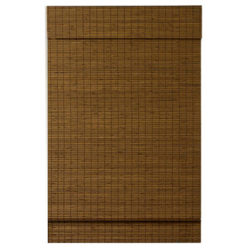 Radiance Cordless Privacy Weave Roman Shade Driftwood, Maple, 27x48