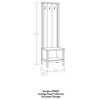 Sauder Cottage Road Engineered Wood Hall Tree with Bench in Glacier White