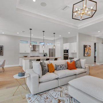 Coastal Contemporary Great Room — East of the Trail Sarasota