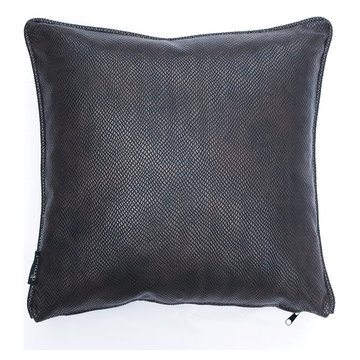 Repilyan Pillow Case, Faux Leather, Modern Design Cushion Cover 18'' x18'', Made